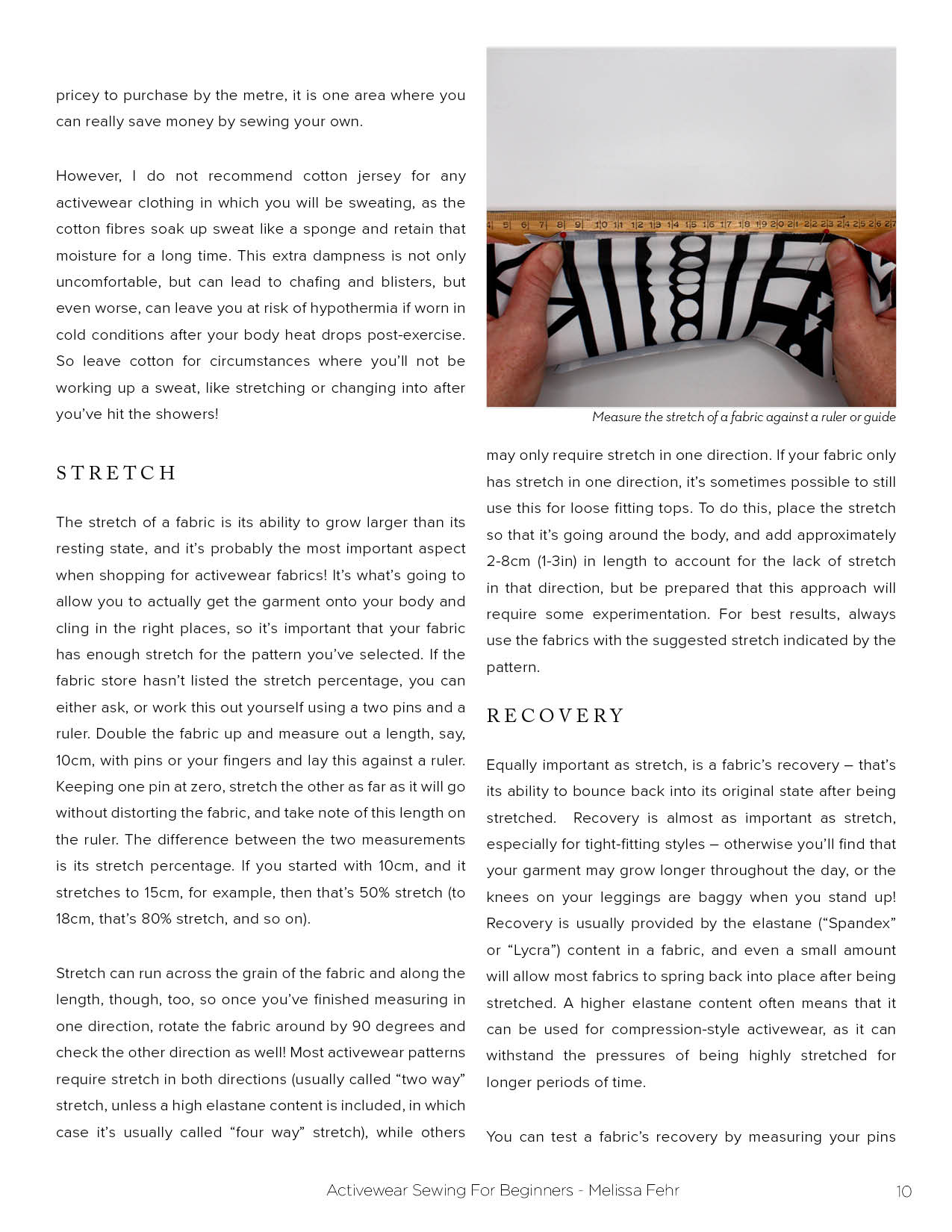 "Activewear Sewing For Beginners" eBook